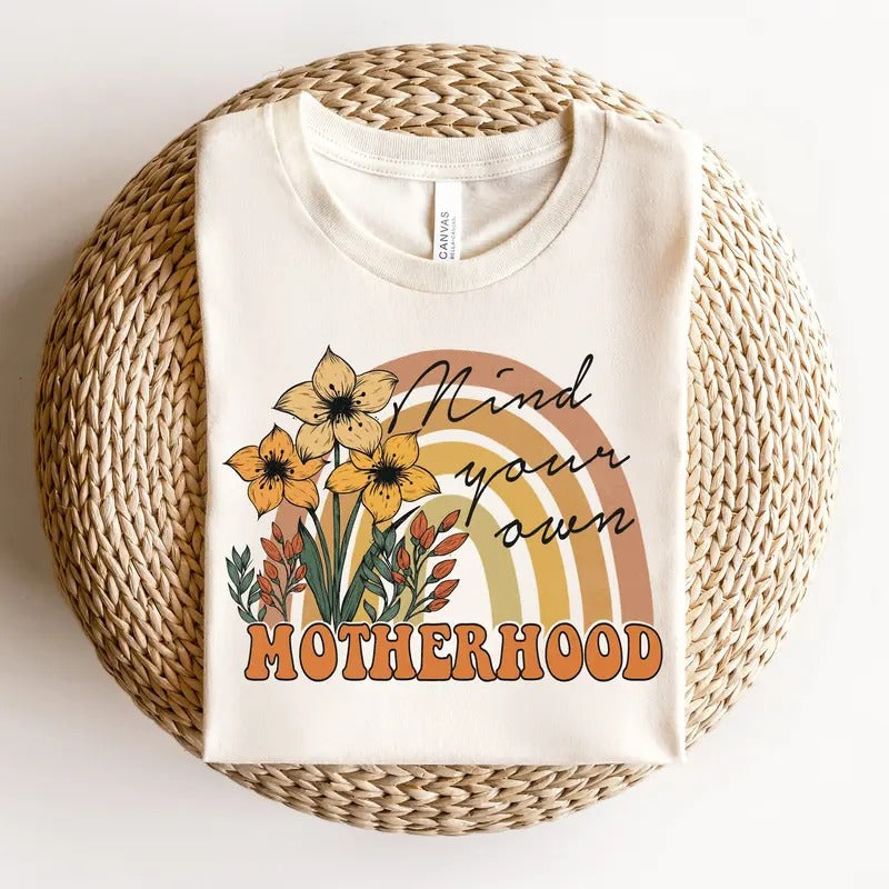 Floral Motherhood Quotes Mom - Adult & Kids T-Shirts, Sweatshirts & Hoodies apparel design preview 1