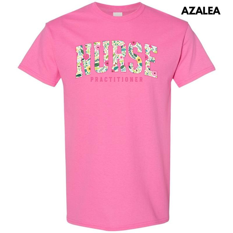 Floral Nurse Practitioner Gildan Short Sleeve 'NLB' - Adult & Kids T-Shirts, Sweatshirts & Hoodies apparel design preview 1
