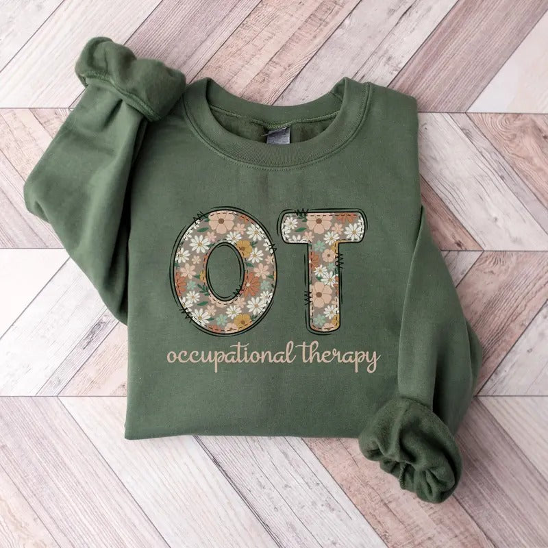Floral Occupational Therapist OT Future Graduation - Adult & Kids T-Shirts, Sweatshirts & Hoodies apparel design preview 1