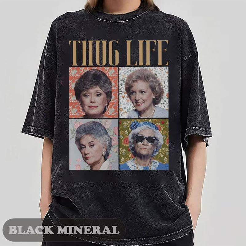 Floral Golden Thug Life Vintage Best Price - Adult & Kids T-Shirts, Sweatshirts & Hoodies apparel design preview 1