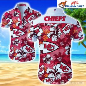 Floral Touchdown KC Chiefs Hawaiian - Adult & Kids T-Shirts, Sweatshirts & Hoodies apparel design preview 1