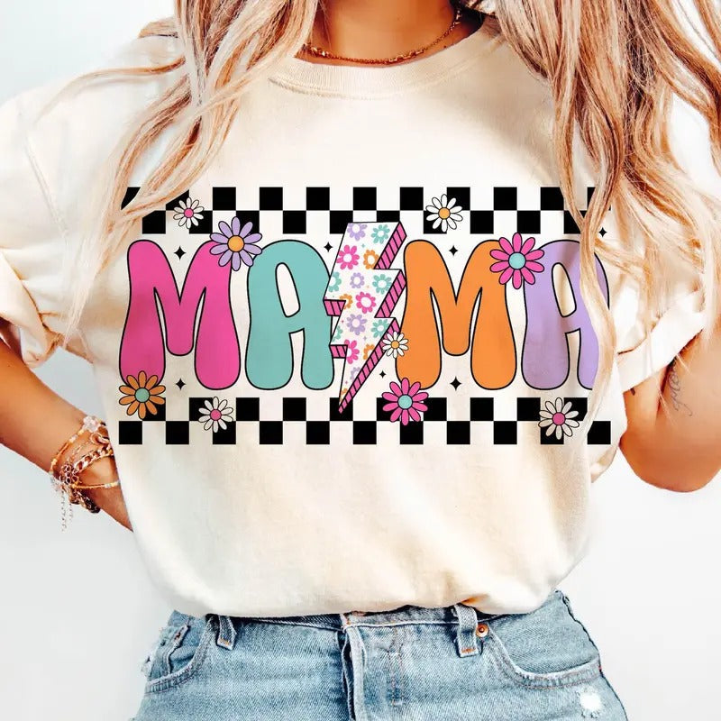 Floral Mama Distressed Western - Adult & Kids T-Shirts, Sweatshirts & Hoodies apparel design preview 1