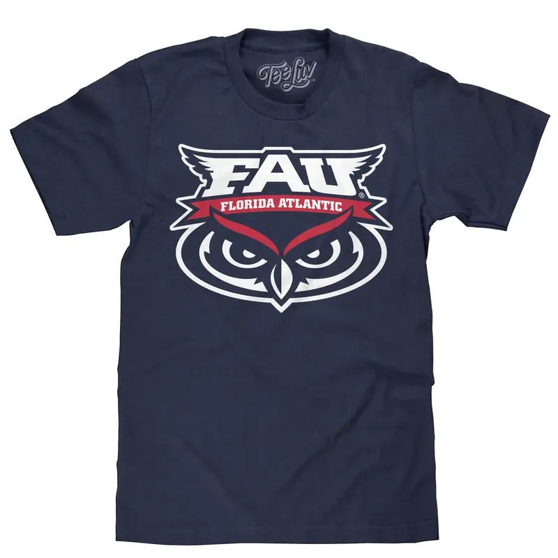 Florida Atlantic University Owls Navy Blue - Adult & Kids T-Shirts, Sweatshirts & Hoodies apparel design preview 1