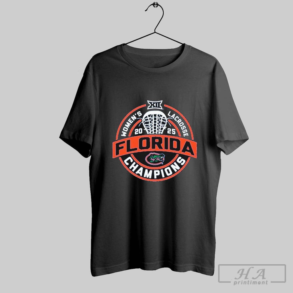 Florida Gators 2025 Big 12 Womens Lacrosse Regular - Adult & Kids T-Shirts, Sweatshirts & Hoodies apparel design preview 1