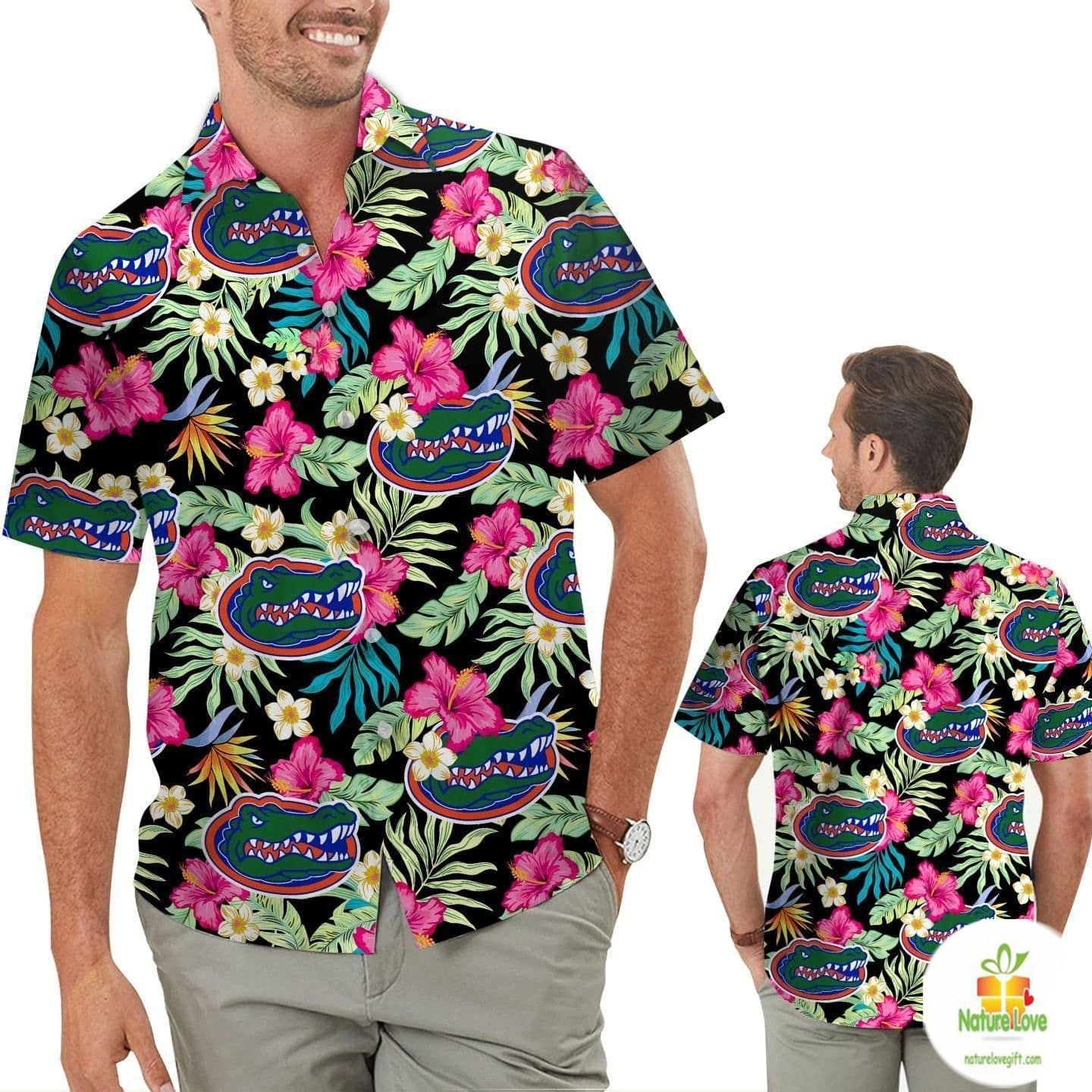 Florida Gators Hibiscus Hawaiian Tropical Aloha - Adult & Kids T-Shirts, Sweatshirts & Hoodies apparel design preview 1