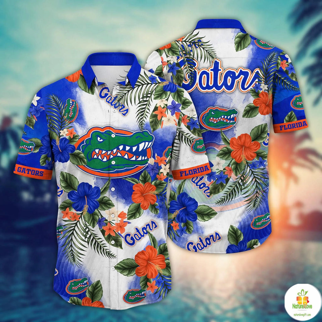 Florida Gators NCAA Hawaiian Aloha Beer Garden Trendy - Adult & Kids T-Shirts, Sweatshirts & Hoodies apparel design preview 1