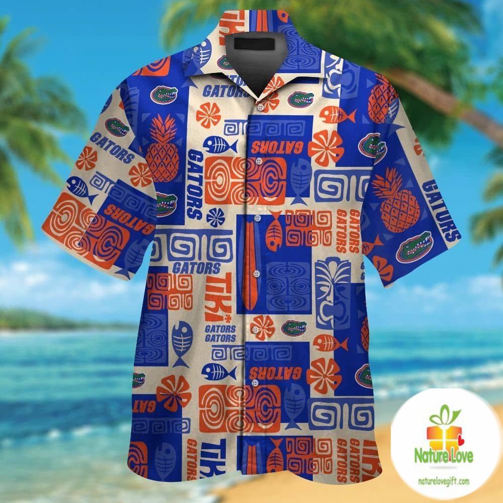 Florida Gators Hawaiian Short Sleeve Aloha Button Up - Adult & Kids T-Shirts, Sweatshirts & Hoodies apparel design preview 1