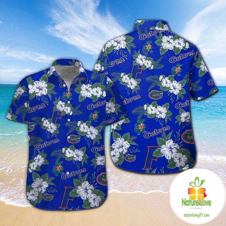 Florida Gators Short Sleeve Button Up Hawaiian - Adult & Kids T-Shirts, Sweatshirts & Hoodies apparel design preview 1