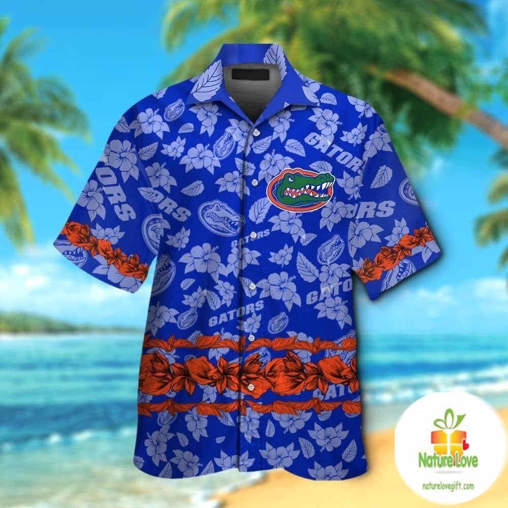 Florida Gators Hawaiian Short Sleeve Aloha Button Up - Adult & Kids T-Shirts, Sweatshirts & Hoodies apparel design preview 1