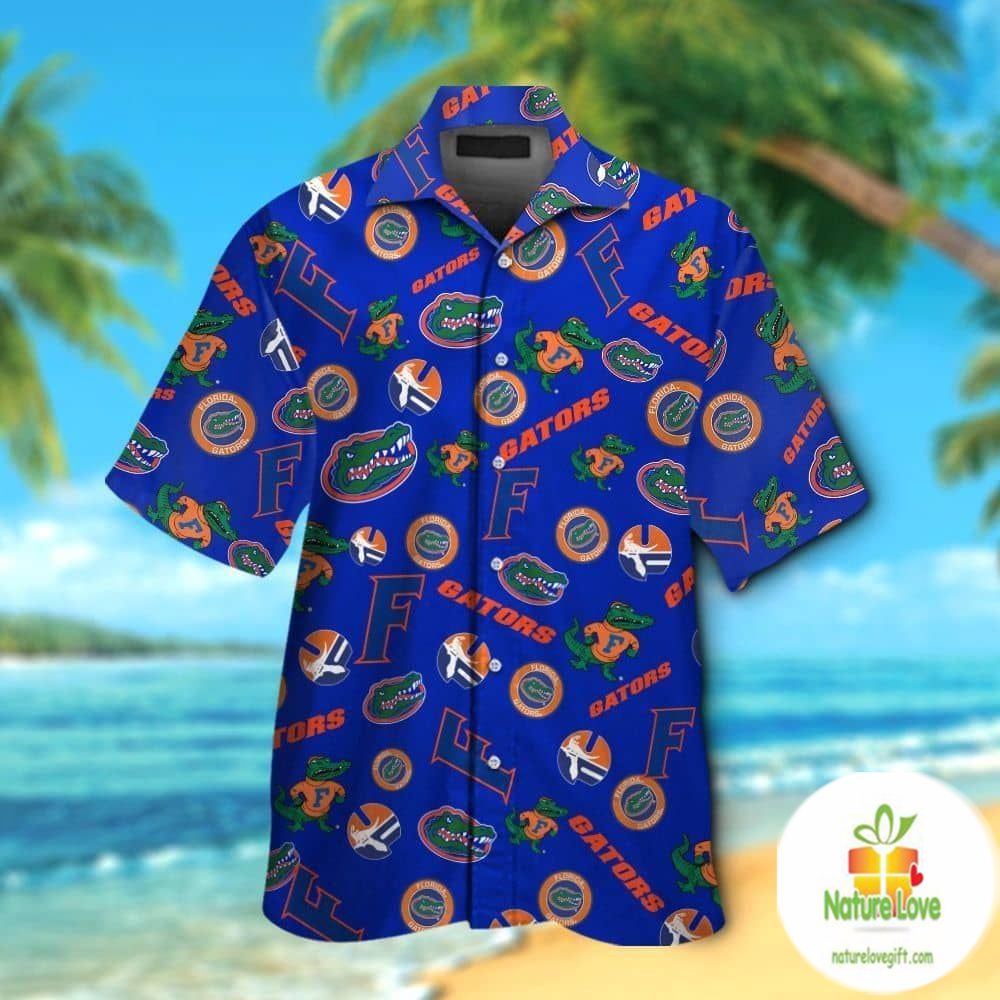 Florida Gators Short Sleeve Button Up Tropical - Adult & Kids T-Shirts, Sweatshirts & Hoodies apparel design preview 1