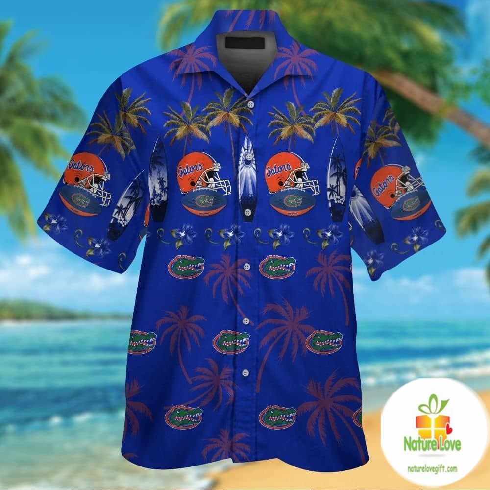 Florida Gators Hawaiian Short Sleeve Aloha Button Up - Adult & Kids T-Shirts, Sweatshirts & Hoodies apparel design preview 1