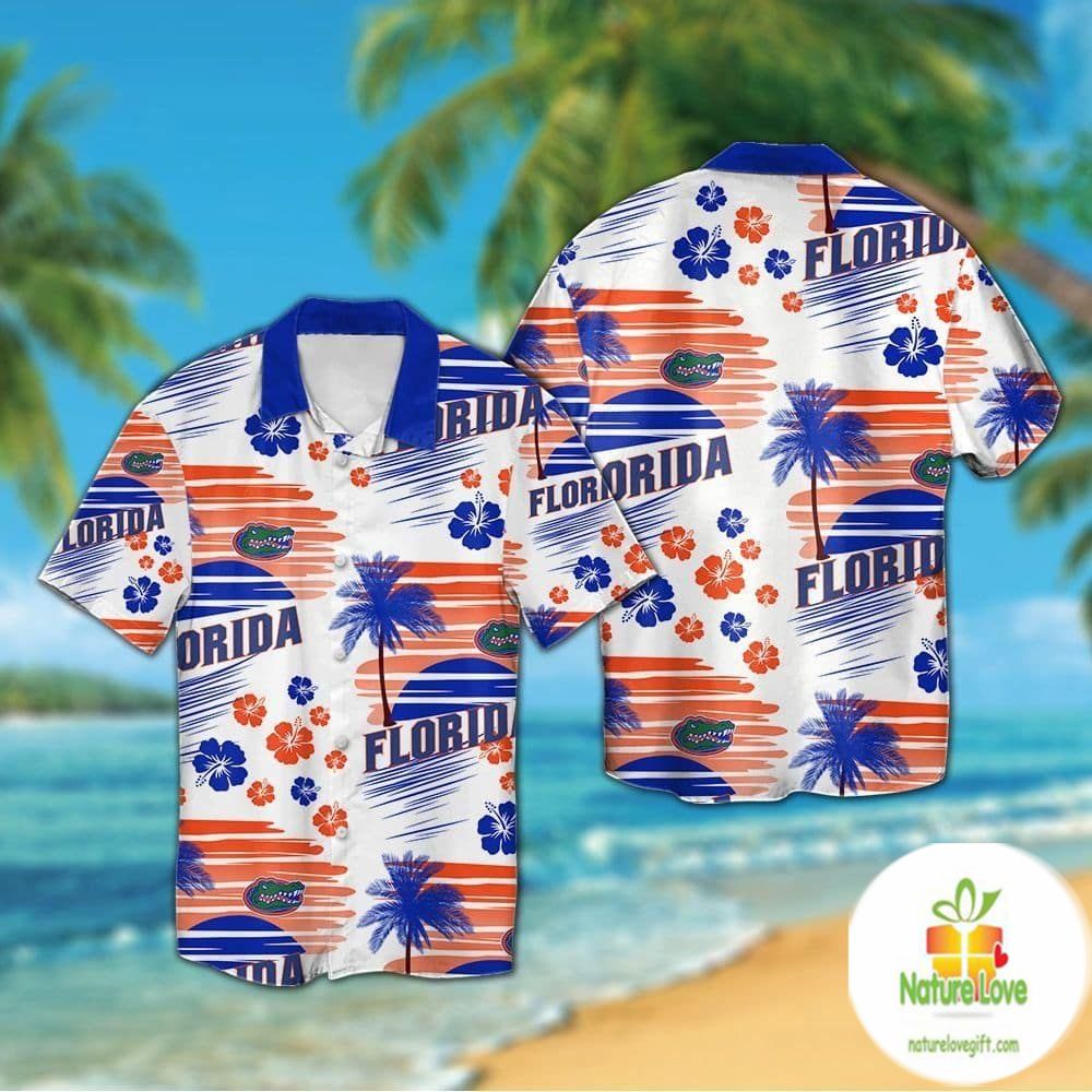 Florida Gators Hawaiian Short Sleeve Button Up Aloha - Adult & Kids T-Shirts, Sweatshirts & Hoodies apparel design preview 1