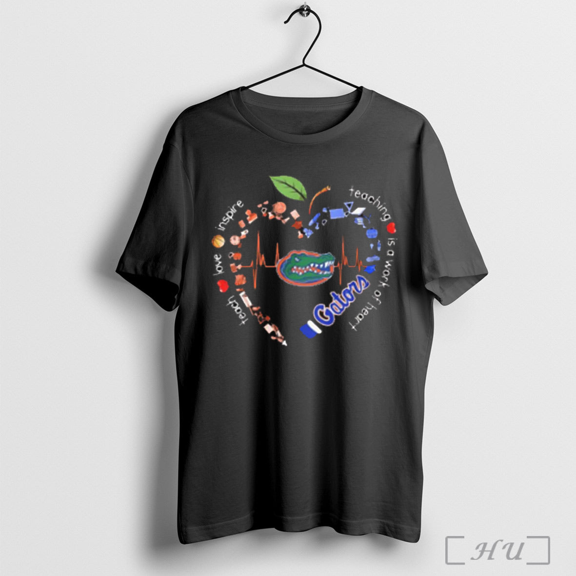 Florida Gators Teach Love Inspire Teaching Is A Work - Adult & Kids T-Shirts, Sweatshirts & Hoodies apparel design preview 1