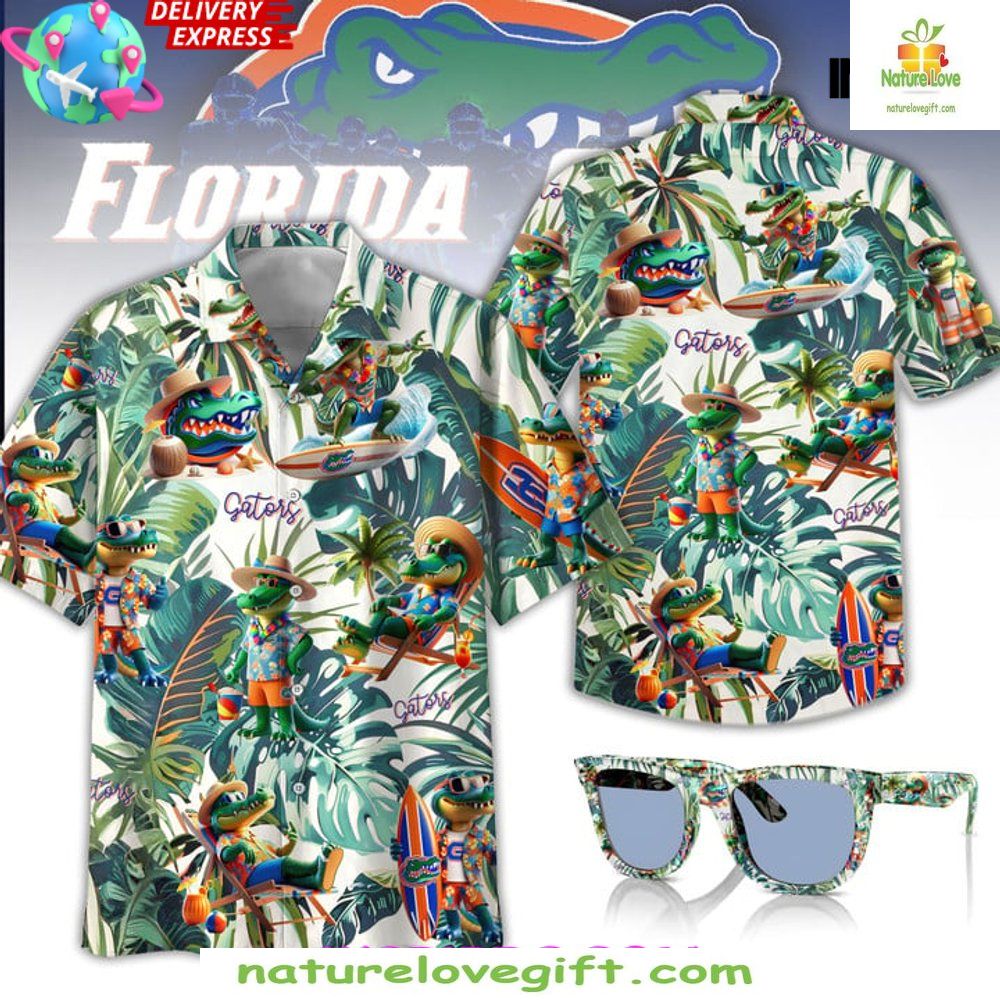 Florida Gators Hawaiian Tropical Design - Adult & Kids T-Shirts, Sweatshirts & Hoodies apparel design preview 1