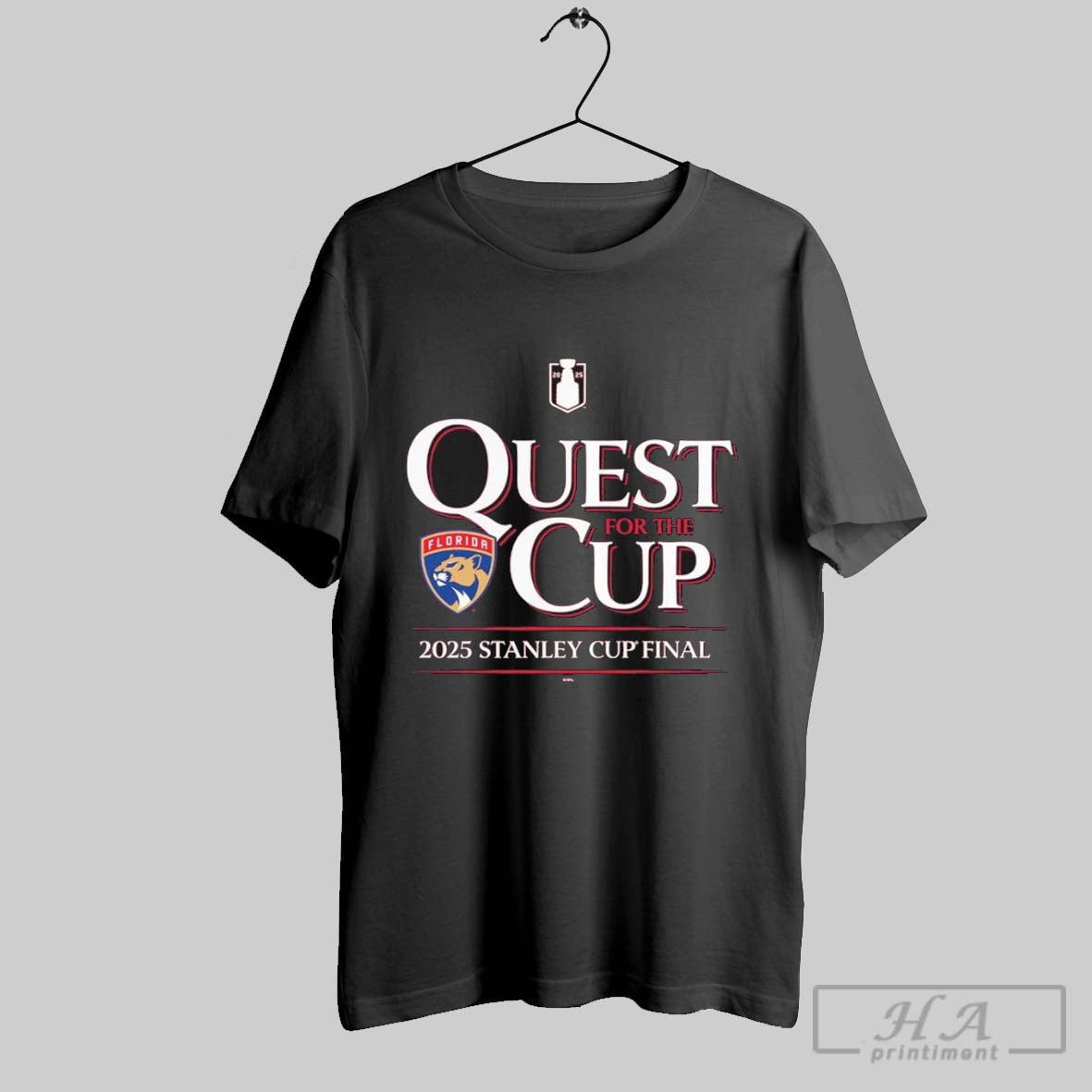 Florida Panthers 2025 Stanley Cup Final Quest For The - Adult & Kids T-Shirts, Sweatshirts & Hoodies apparel design preview 1