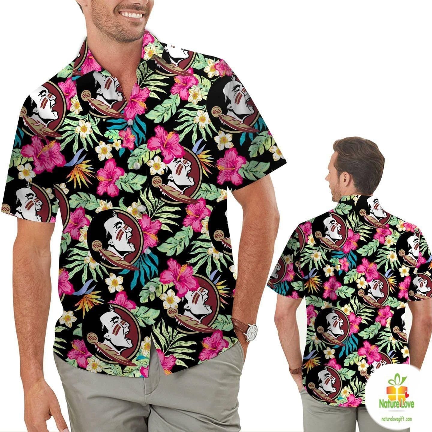 Florida State Seminoles Hawaiian Hibiscus Aloha - Adult & Kids T-Shirts, Sweatshirts & Hoodies apparel design preview 1