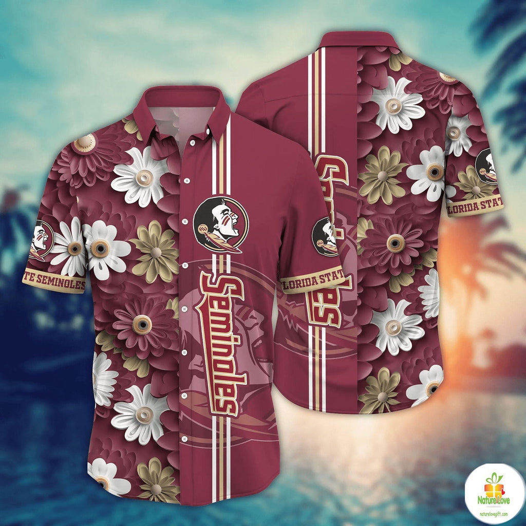Florida State Seminoles NCAA Hawaiian Scorching Aloha - Adult & Kids T-Shirts, Sweatshirts & Hoodies apparel design preview 1