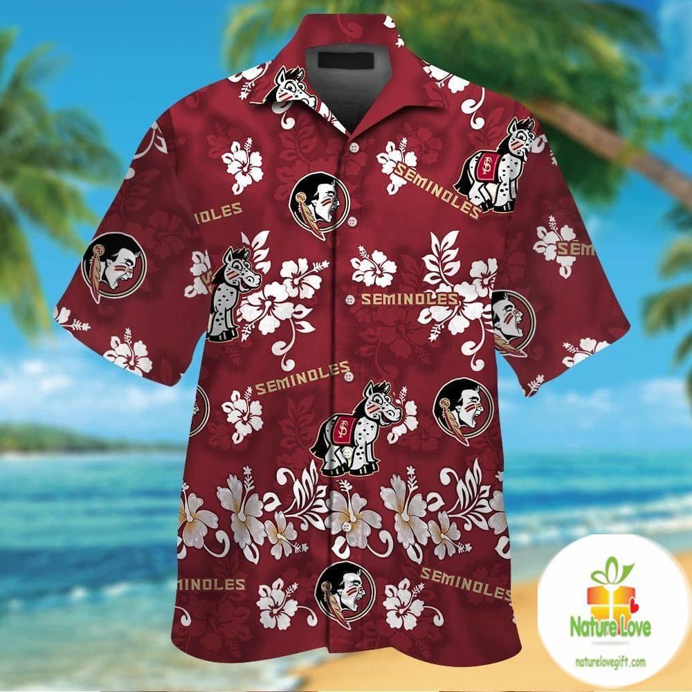 Florida State Seminoles Tropical Hawaiian Short - Adult & Kids T-Shirts, Sweatshirts & Hoodies apparel design preview 1