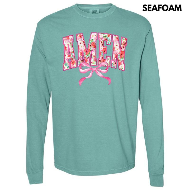 Flower Amen Coquette Comfort Colors 'NLB' - Adult & Kids T-Shirts, Sweatshirts & Hoodies apparel design preview 1