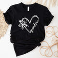 Flower Heart Grandma Grandmother Grammy Valentine New - Adult & Kids T-Shirts, Sweatshirts & Hoodies apparel design preview 1