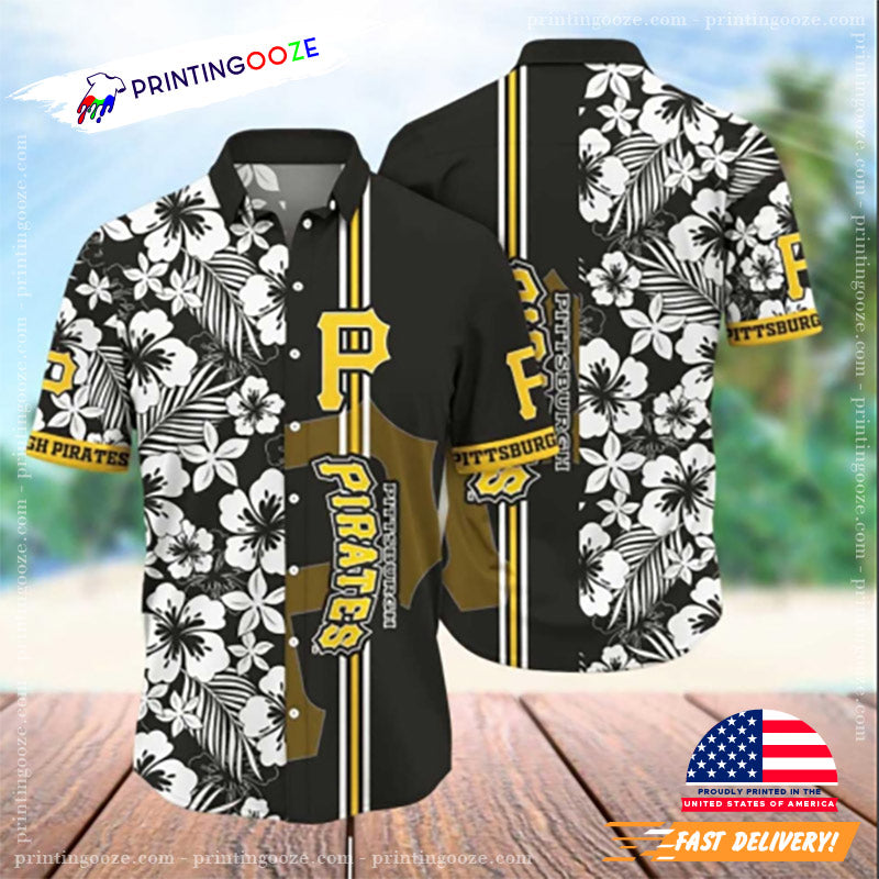 Flower Pittsburgh Pirates Summer Hawaiian - Adult & Kids T-Shirts, Sweatshirts & Hoodies apparel design preview 1