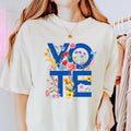 Flower Vote Blue Kamala Harris Walz 2024 Feminist - Adult & Kids T-Shirts, Sweatshirts & Hoodies apparel design preview 1