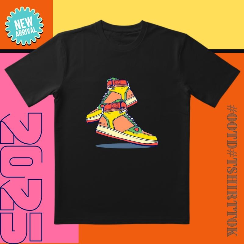 Fluorescent Sneaker Yellow Orange Green Contrast - Adult & Kids T-Shirts, Sweatshirts & Hoodies apparel design preview 1