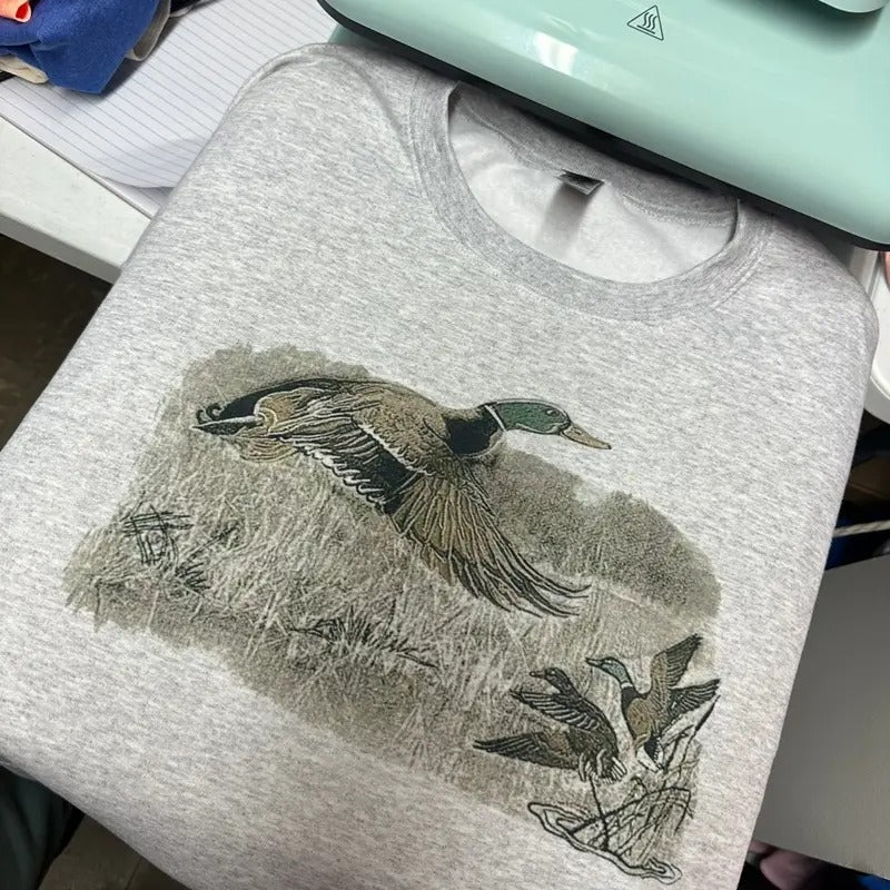 Flying Mallard Vintage Print - Adult & Kids T-Shirts, Sweatshirts & Hoodies apparel design preview 1