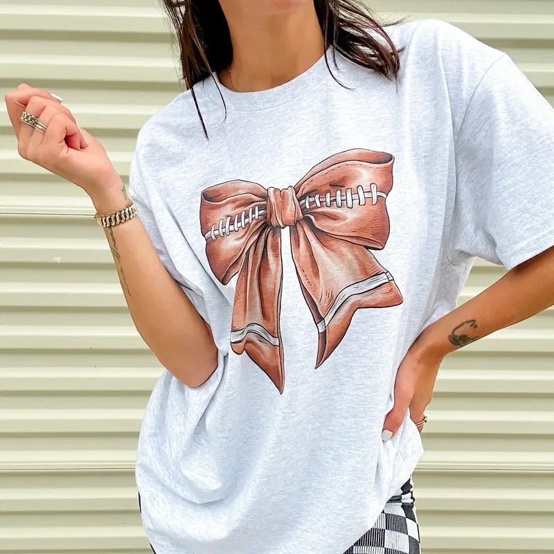 Football Bow Top - Adult & Kids T-Shirts, Sweatshirts & Hoodies apparel design preview 1