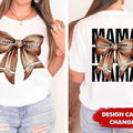 Football Coquette Bow Mama Mom Lover Player Fan - Adult & Kids T-Shirts, Sweatshirts & Hoodies apparel design preview 1