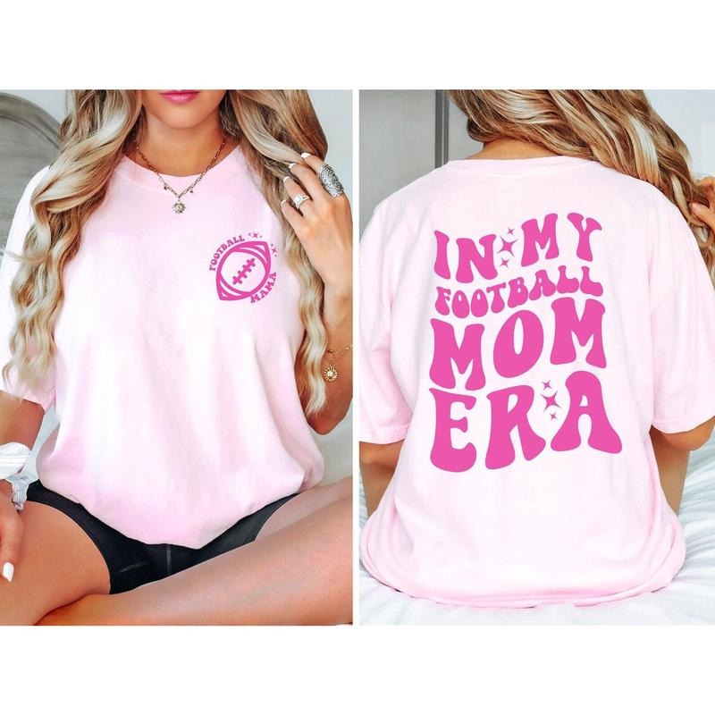 Football Mom My Era Moss Comfort Colors Retro Sayings - Adult & Kids T-Shirts, Sweatshirts & Hoodies apparel design preview 1