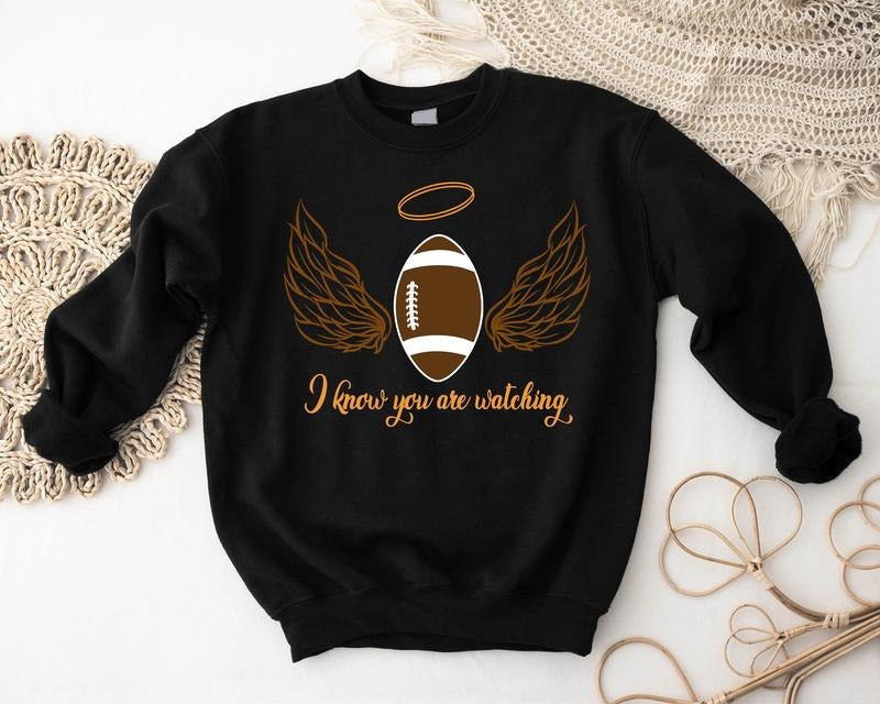 Football Wings I Know You Are Watching Lover Sport - Adult & Kids T-Shirts, Sweatshirts & Hoodies apparel design preview 1