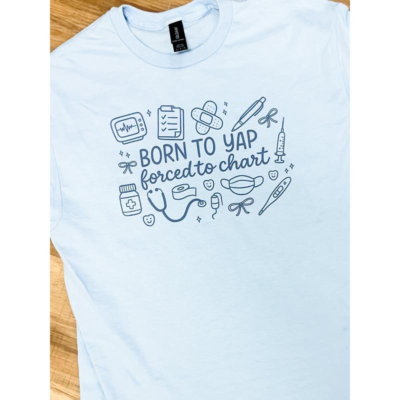 Forced Chart Nurse Top - Adult & Kids T-Shirts, Sweatshirts & Hoodies apparel design preview 1