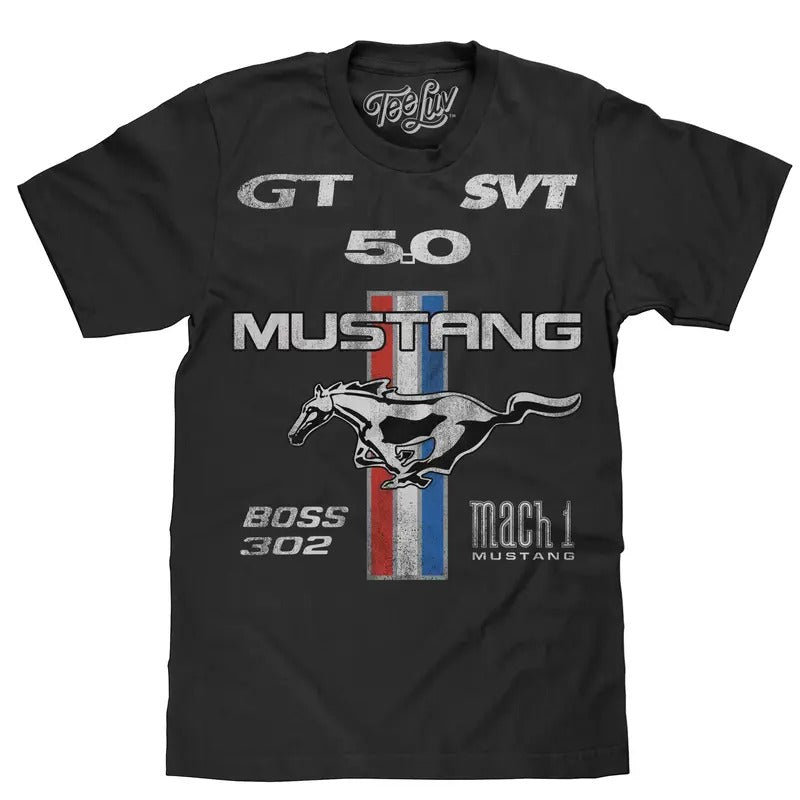 Ford Mustang Boss 302 Black - Adult & Kids T-Shirts, Sweatshirts & Hoodies apparel design preview 1