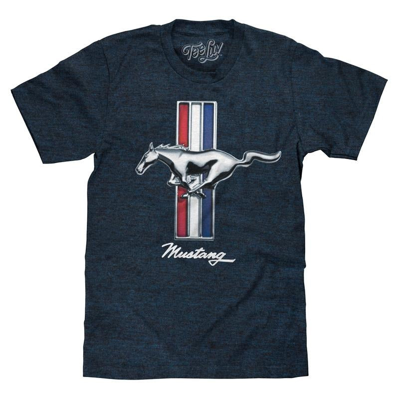 Ford Mustang Logo Navy - Adult & Kids T-Shirts, Sweatshirts & Hoodies apparel design preview 1