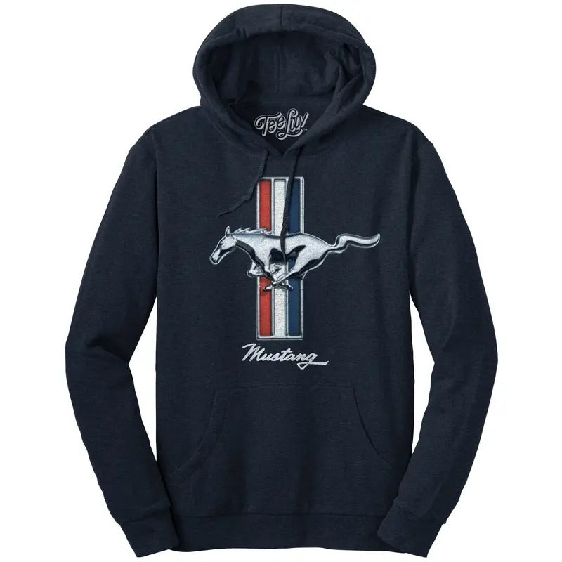 Ford Mustang Hooded Navy - Adult & Kids T-Shirts, Sweatshirts & Hoodies apparel design preview 1