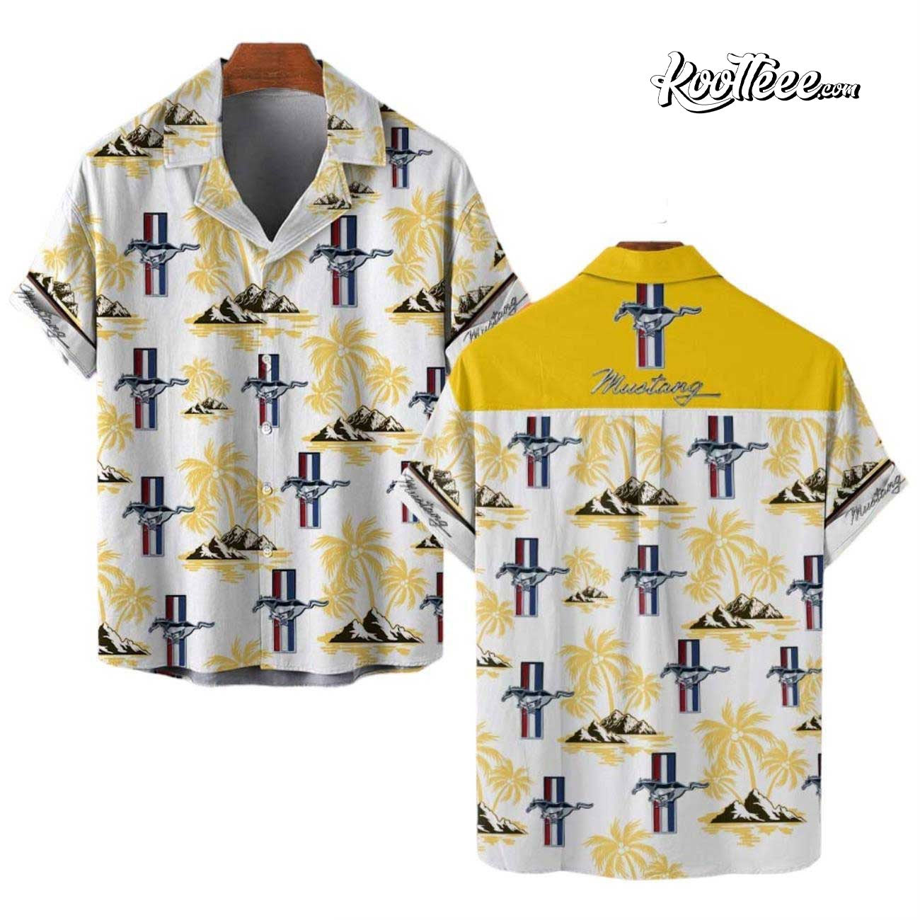 Ford Mustang Summer Beach Hawaiian - Adult & Kids T-Shirts, Sweatshirts & Hoodies apparel design preview 1