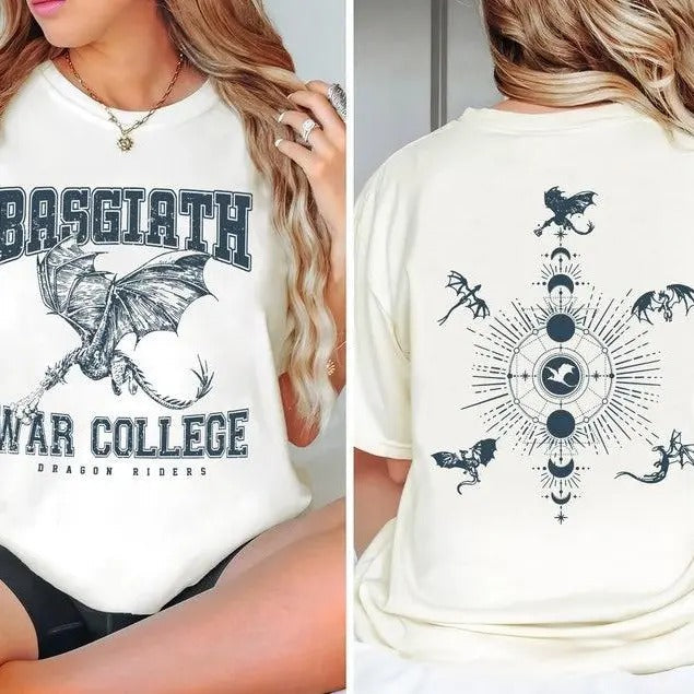 Fourth Wing Double Sided Basgiath War College Bookish - Adult & Kids T-Shirts, Sweatshirts & Hoodies apparel design preview 1