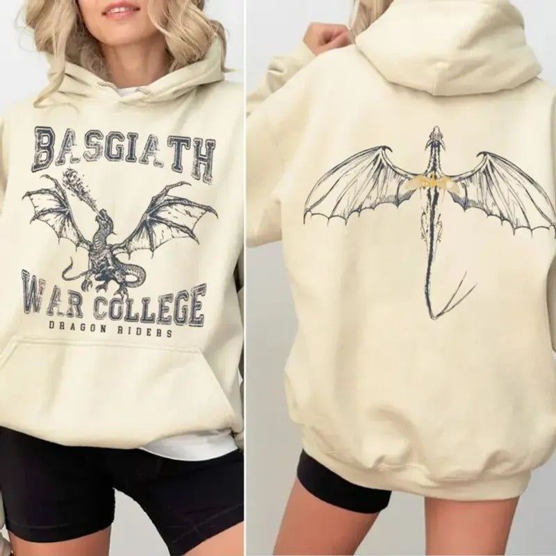 Fourth Wing Double Sided Basgiath War College Dragon - Adult & Kids T-Shirts, Sweatshirts & Hoodies apparel design preview 1