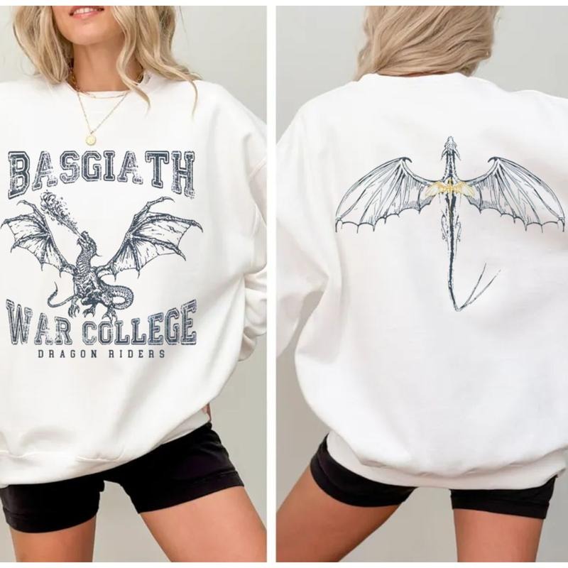 Fourth Wing Double Sided Bookish Basgiath War College - Adult & Kids T-Shirts, Sweatshirts & Hoodies apparel design preview 1