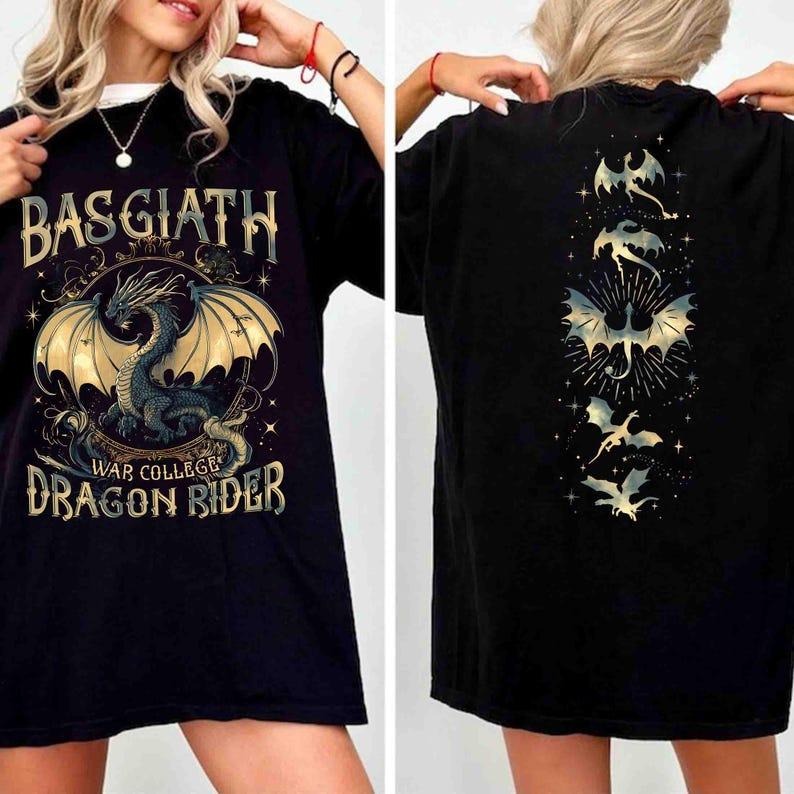 Fourth Wing Dragon Basgiath War College Rider Fantasy - Adult & Kids T-Shirts, Sweatshirts & Hoodies apparel design preview 1