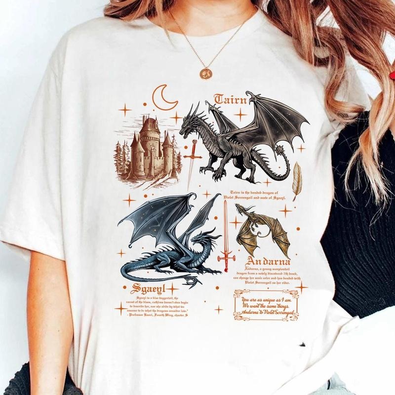Fourth Wing Dragon Tairn Andarna Basgiath War College - Adult & Kids T-Shirts, Sweatshirts & Hoodies apparel design preview 1
