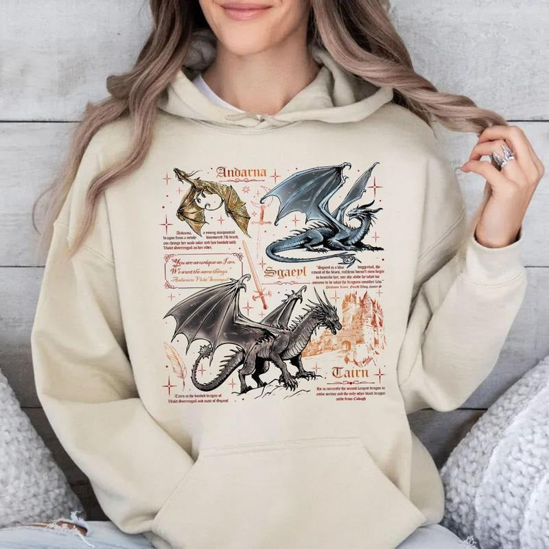 Fourth Wing Dragon Tairn Andarna Basgiath War College - Adult & Kids T-Shirts, Sweatshirts & Hoodies apparel design preview 1