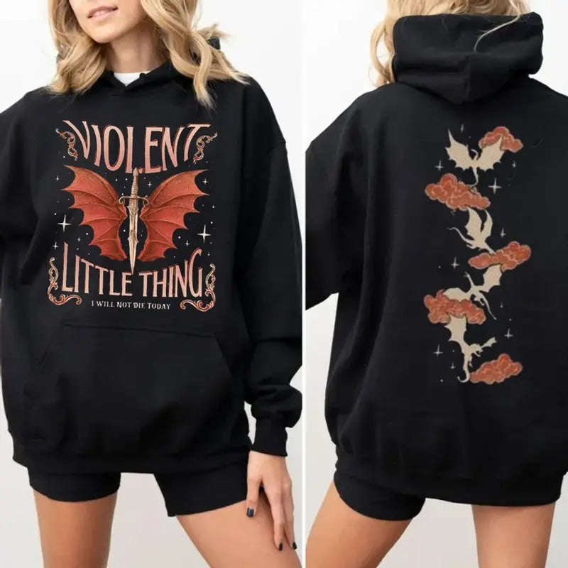 Fourth Wing Fan Violet Sorrengail Violent Little - Adult & Kids T-Shirts, Sweatshirts & Hoodies apparel design preview 1