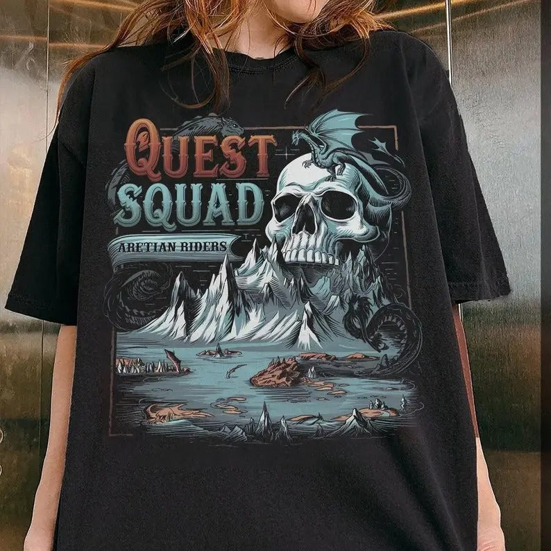 Fourth Wing Quest Squad Basgiath War College Ridoc - Adult & Kids T-Shirts, Sweatshirts & Hoodies apparel design preview 1