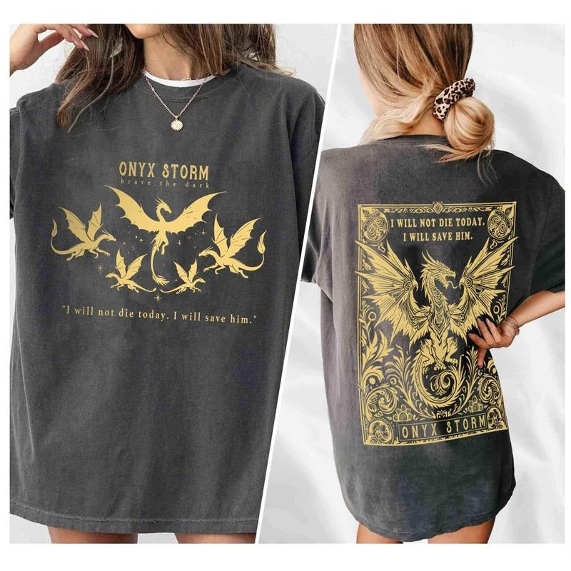 Fourth Wing Onyx Storm Dragon Rider Bookish Book - Adult & Kids T-Shirts, Sweatshirts & Hoodies apparel design preview 1