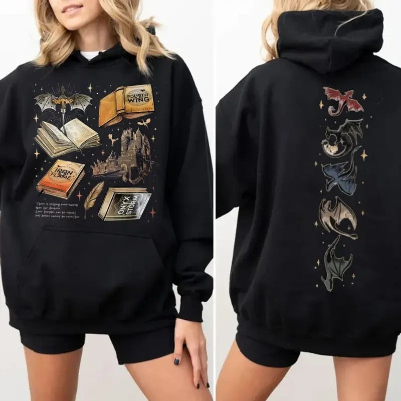 Fourth Wing Fans War College Dragon Rider Book - Adult & Kids T-Shirts, Sweatshirts & Hoodies apparel design preview 1