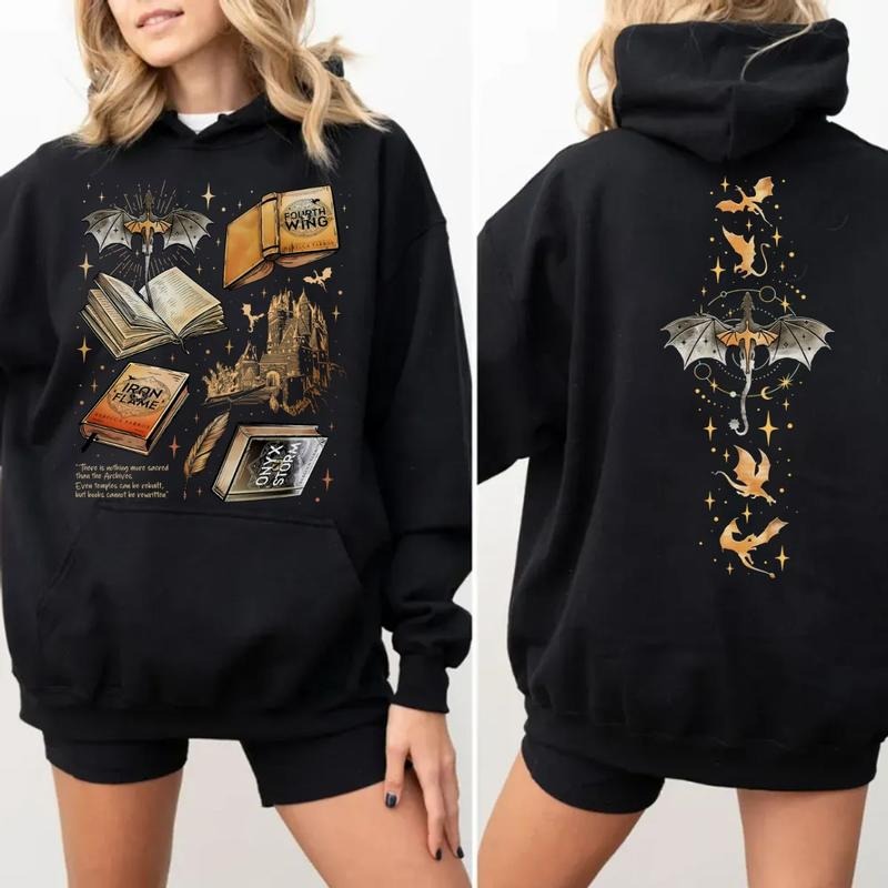 Fourth Wing Two Sided Fans War College Dragon Rider - Adult & Kids T-Shirts, Sweatshirts & Hoodies apparel design preview 1