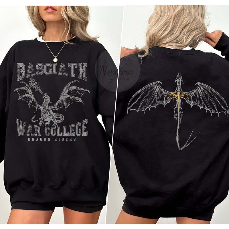 Fourth Wing Basgiath War College Dragon Rider Bookish - Adult & Kids T-Shirts, Sweatshirts & Hoodies apparel design preview 1