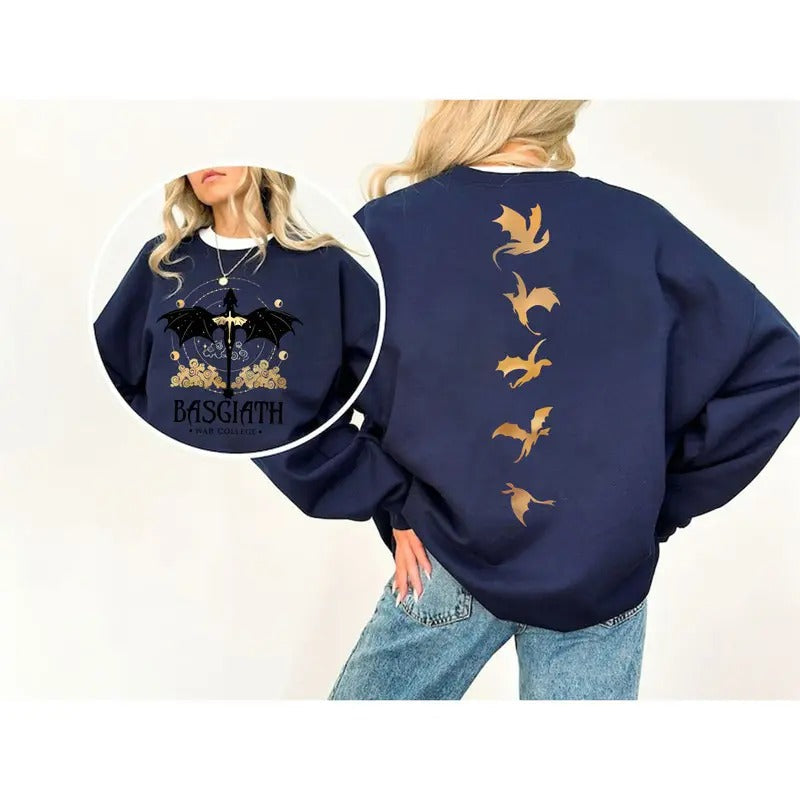 Fourth Wing Riders Basgiath War College Dragon Rider - Adult & Kids T-Shirts, Sweatshirts & Hoodies apparel design preview 1